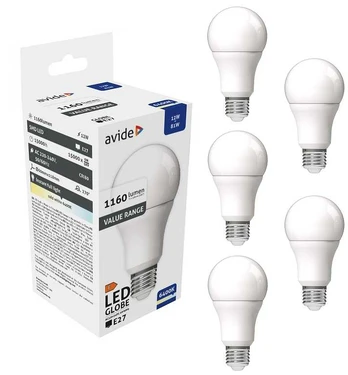 Avide LED lemputė 12W E27 6400K 5vnt