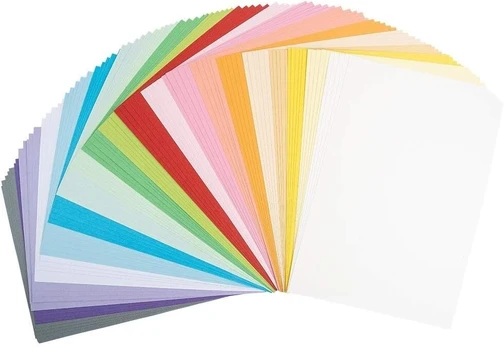 Spalvotas kartonas A4, 220 g/m², 100 lapų, 20 spalvų