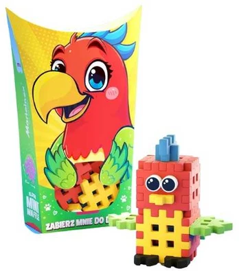 Marioinex *****Klocki waffle mini PocketPets Papuga 06958