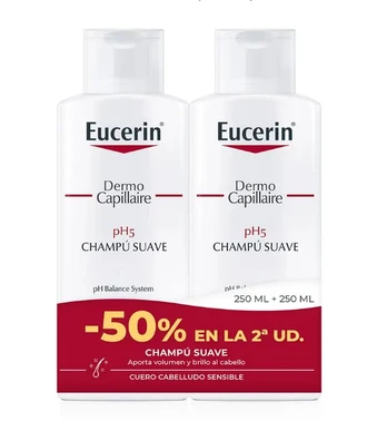 Eucerin PH5 mild Šampūnas pack 2 x 250 ml