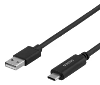 Kabelis DELTACO USBC-1007-LSZH,USB-A - USB-C MALE,LSZH,3M,JUODAS kaina