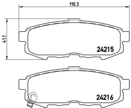 Stabdžių trinkelių rinkinys, diskinis stabdys BREMBO P 49 042