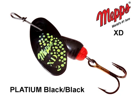Blizgė Mepps XD PLATIUM Black/Black 2.5 g
