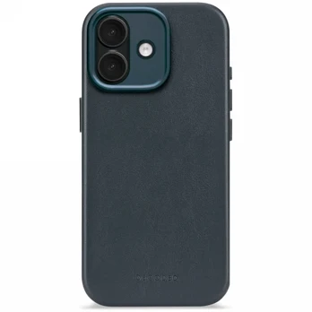 Decoded Leather Backcover MagSafe case for iPhone 17 - navy blue