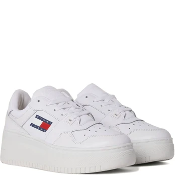 Laisvalaikio bateliai moterims, Balta, Retro basket flatform