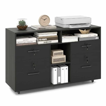Bonideco Select Dokumentų spinta 104x35x65,5cm., juodos spalvos