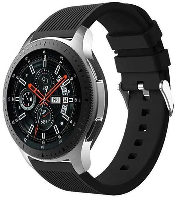 4Wrist Silicone Strap for Samsung Galaxy Watch - Juodas 22 mm