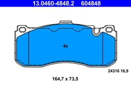 ATE 13.0460-4848.2 Brake pad set