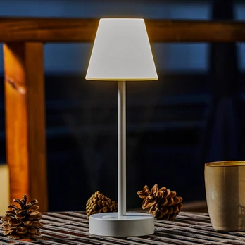 New Garden Lola Slim 30 Battery Table Lamp White
