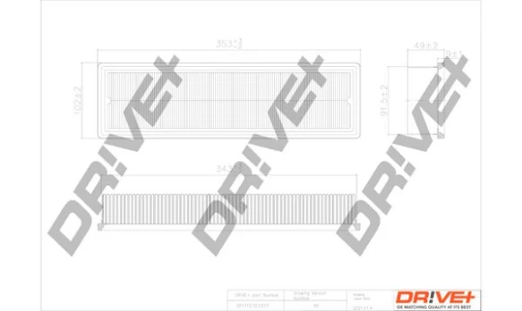 Oro filtras Dr!ve+ DP1110.10.0377