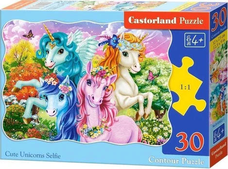 Dėlionė Castorland Cute Unicorns Selfie 30 det.