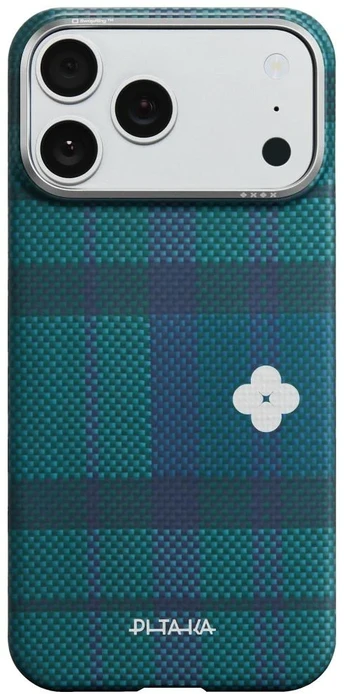 Dėklas PITAKA Flora in Grid Edge do iPhone 17 Pro Max forest dawn