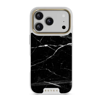 Noir Origin - Black Marble iPhone 17 Pro Case, Elite Light (MagSafe) / Gold