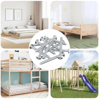 Varžtas 1600 pcs Sidabro M6 x 60 mm Plienas