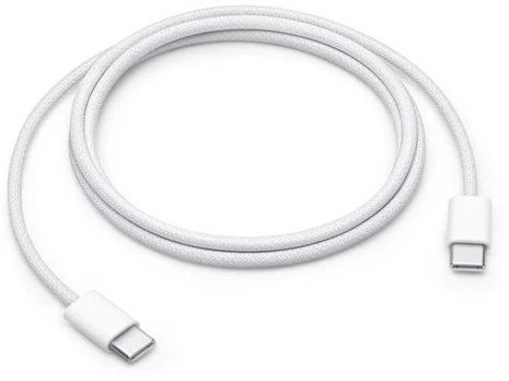iPhone Data Cable USB-C/USB-C Woven Baltas OEM (Bulk)