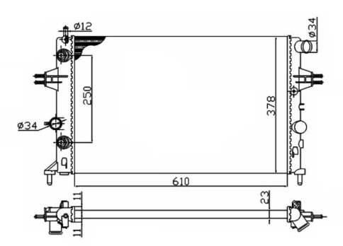 Variklio radiatorius NRF NRF 50562A