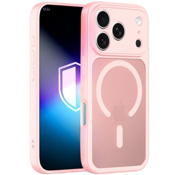 Dėklas 3MK Misty MagCase do Apple iPhone 17 Pro Max rožinis