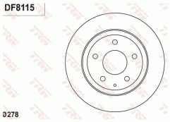 TRW DF8115 Brake Disc kaina