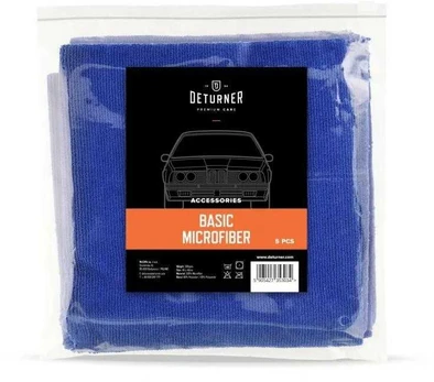 DETURNER BASIC MICROFIBER 40x40cm 5vnt (5gab.) - Mikropluošto šluostė
