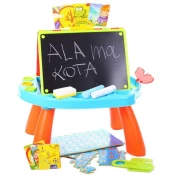 Malplay Magnetinė dvipusė piešimo lenta su staliuku ir priedais kaina
