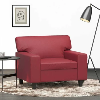 Krėslas, raudonojo vyno spalvos, 60cm, dirbtinė oda