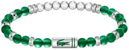 Lacoste Matchpoint žalias agate beaded bracelet 2040591