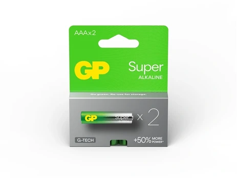 Elementai GP SUPER ALKALINE AAA/LR03, 1,5V, 2 vnt.