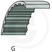 GRANIT Dantytas diržas G tipas, 1280-S8M-20 Modeliams: Vila 92 M