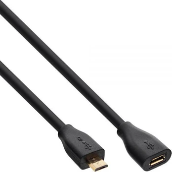 Kabelis USB InLine microUSB – microUSB 3 m Juodas (32730P)