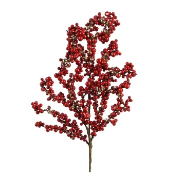 Dirbtinė šakelė BERRY, raudonos sp., 3 x 20 x 60 cm, 1 vnt