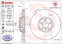 Stabdžių diskas BREMBO 09.C416.13 kaina