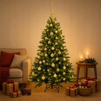 Dirbtinė Kalėdų eglutė su burbulais 120 cm 150 LED Šilta balta