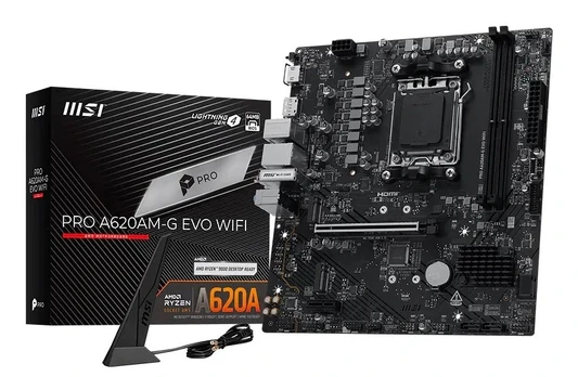 Pagrindinė plokštė MSI Pro A620AM-G Evo (A620,AM5,mATX,DDR5)
