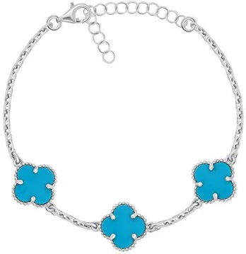 Brilio Silver Women´s sidabrinis bracelet with quatrefoils BRC191WTQ