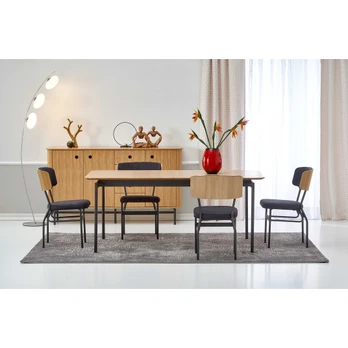 SMART-ST table color: natural oak / juodas