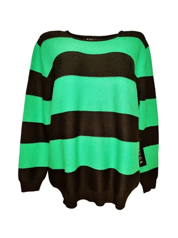 Megztinis moterims Kinga, juodas/žalias, L/XL