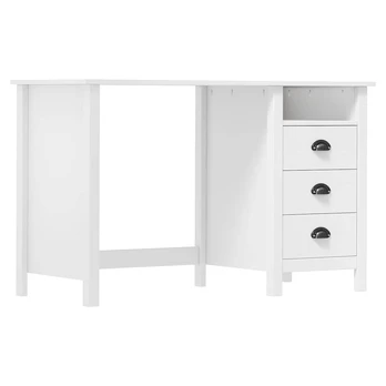 Rašomasis stalas su 3 stalčiais hill range, 120x50x74cm, pušis