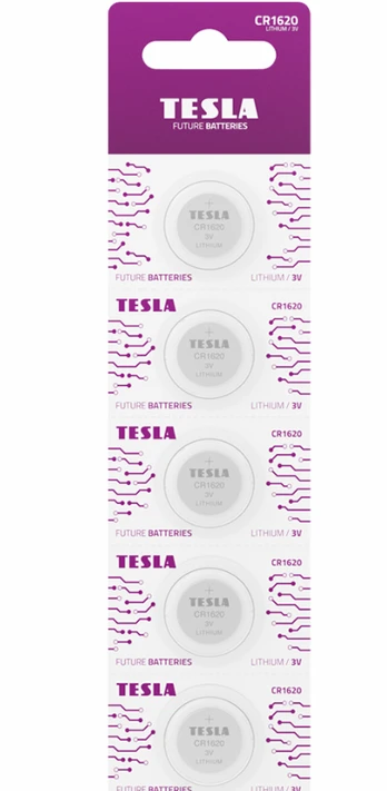„Tesla CR1620 B5 3.0V Li/Mn02 5“ vienetai