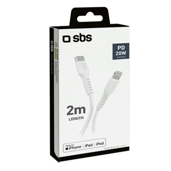 Ryšys su C tipo kabeliu MFI 2m SBS Baltas