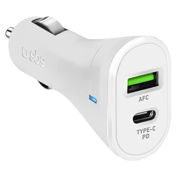 Įkroviklis Samochodowa SBS PD 1xUSB 1xUSB-C 20W balta