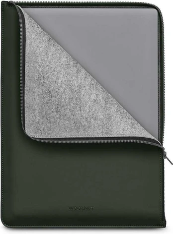 Woolnut Coated Folio -suojatasku 16 MacBook Pro, vihreä