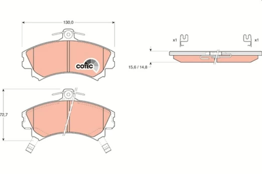TRW GDB1198 Brake pad set