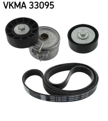 V formos rumbuotas diržas, komplektas SKF VKMA 33095