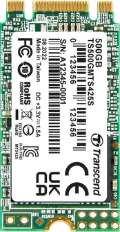 TRANSCEND 500GB M.2 2242 SSD SATA3 B+M | TS500GMTS425S kaina