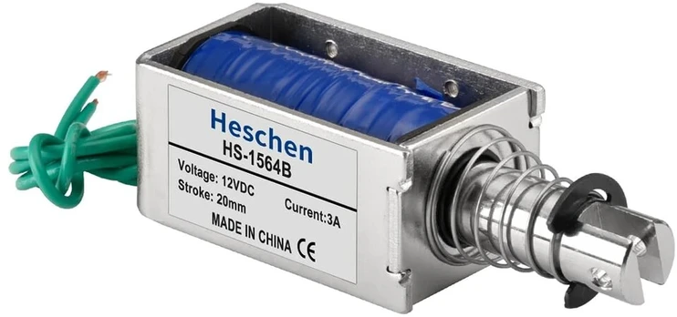 Default Elektromagnetas Hs-1564b Dc12v 3a, 20mm eiga, 60n jėga
