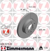 Stabdžių diskas ZIMMERMANN 600.3211.20 kaina