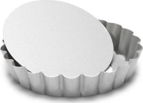 Patisse forma quiche mini 10 cm sidabrinis plienas