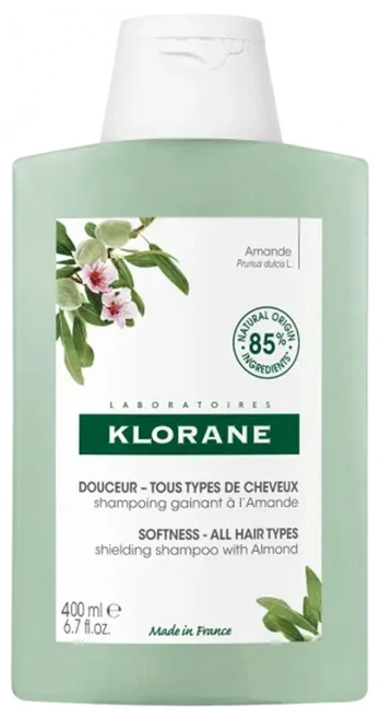 Klorane apimtį didinantis šampūnas su migdolų pienu 400ml