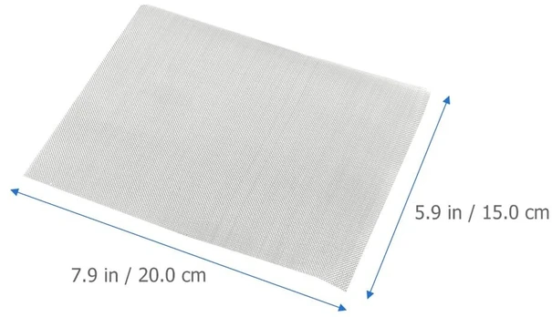 Nerūdijančio plieno tinklelis plastikui taisyti, 5 vnt.