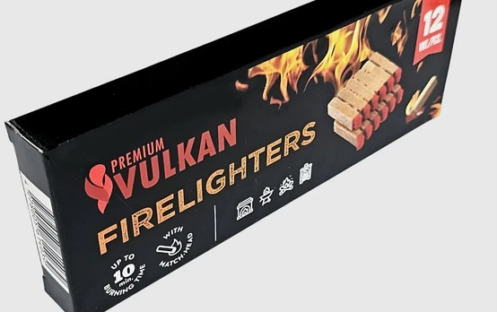 Ugnies įdegtukai VULKAN, degtukų tipo, 12 vnt., D-12